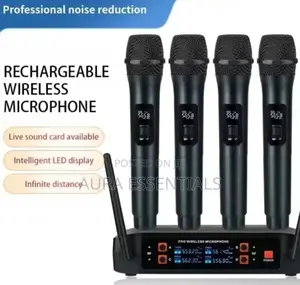 4 Piece Wireless Vocal Microphone Set