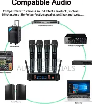 4 Piece Wireless Vocal Microphone Set