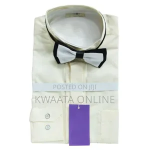 Men's Tuxedo Dress Shirt With Bow-Tie (Lay-Down Plain)