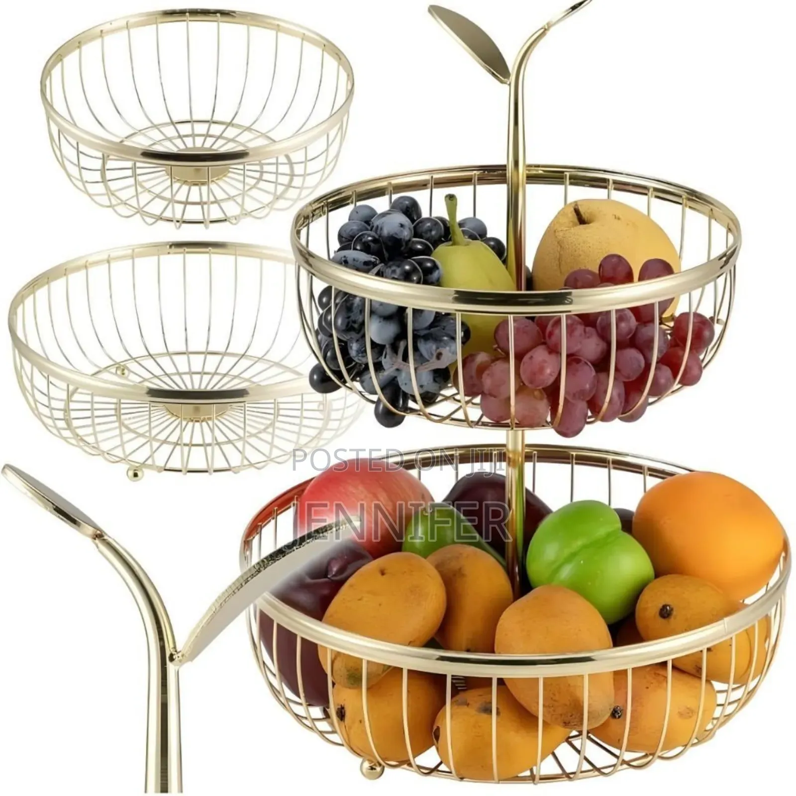 2 Tier Metal Fruit Bowl