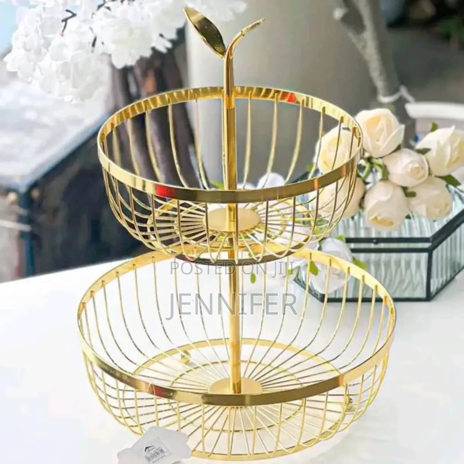 2 Tier Metal Fruit Bowl