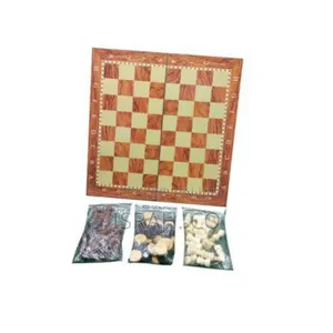 3 in 1 Foldable Wooden Board Game.