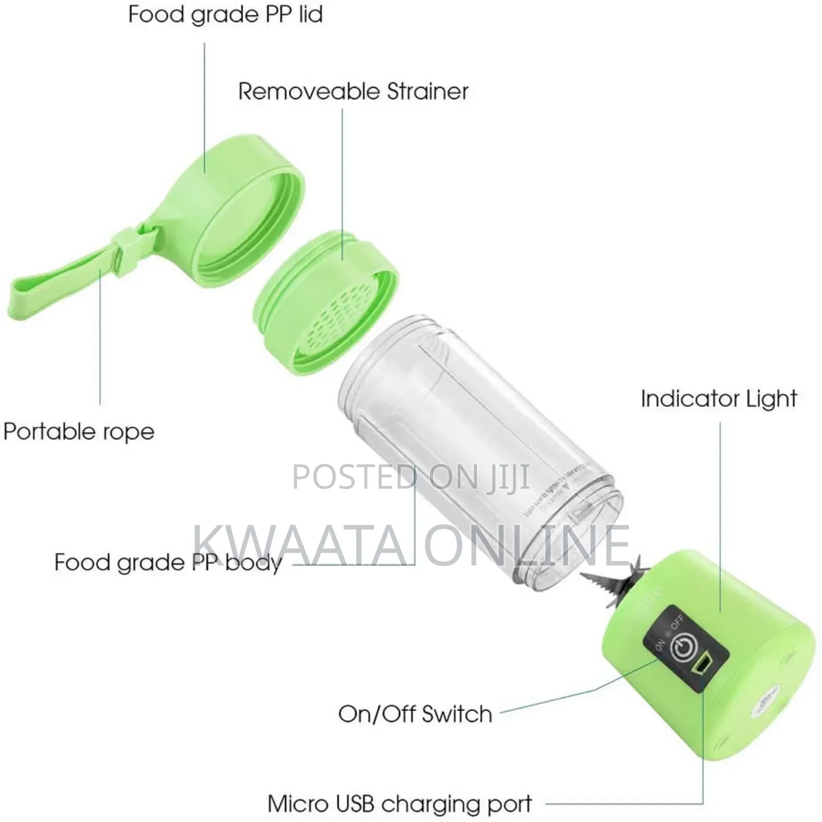 Portable Blender Cup,Electric Usb Rechargeble Juicer Blender
