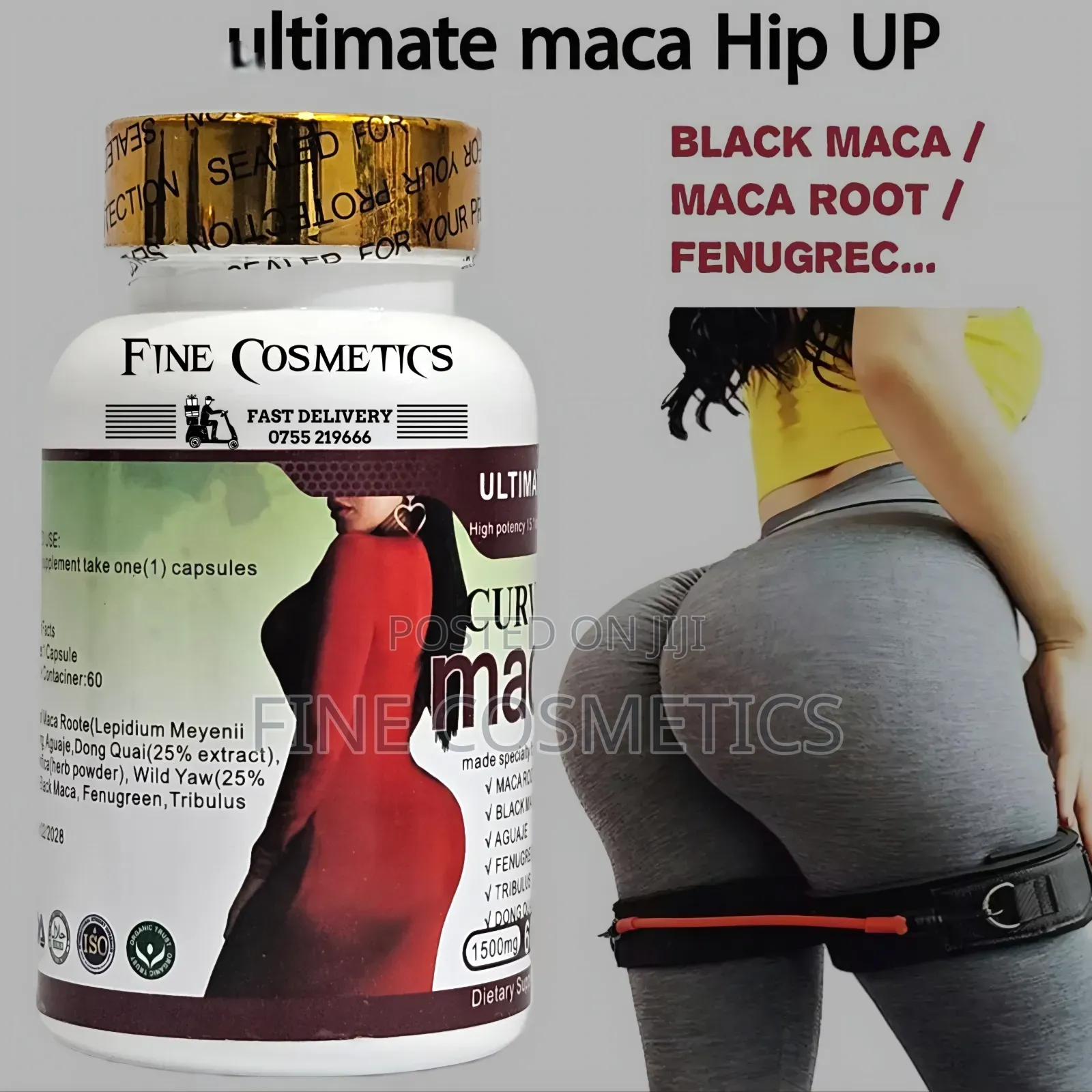 Ultimate Curve Maca Plus 1500mg Hip+Butt Enlargement 60pills