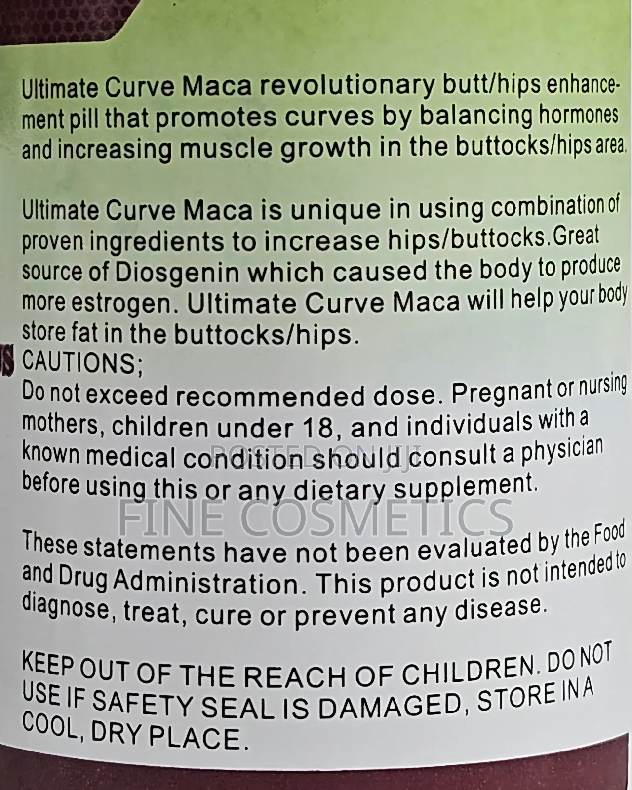 Ultimate Curve Maca Plus 1500mg Hip+Butt Enlargement 60pills