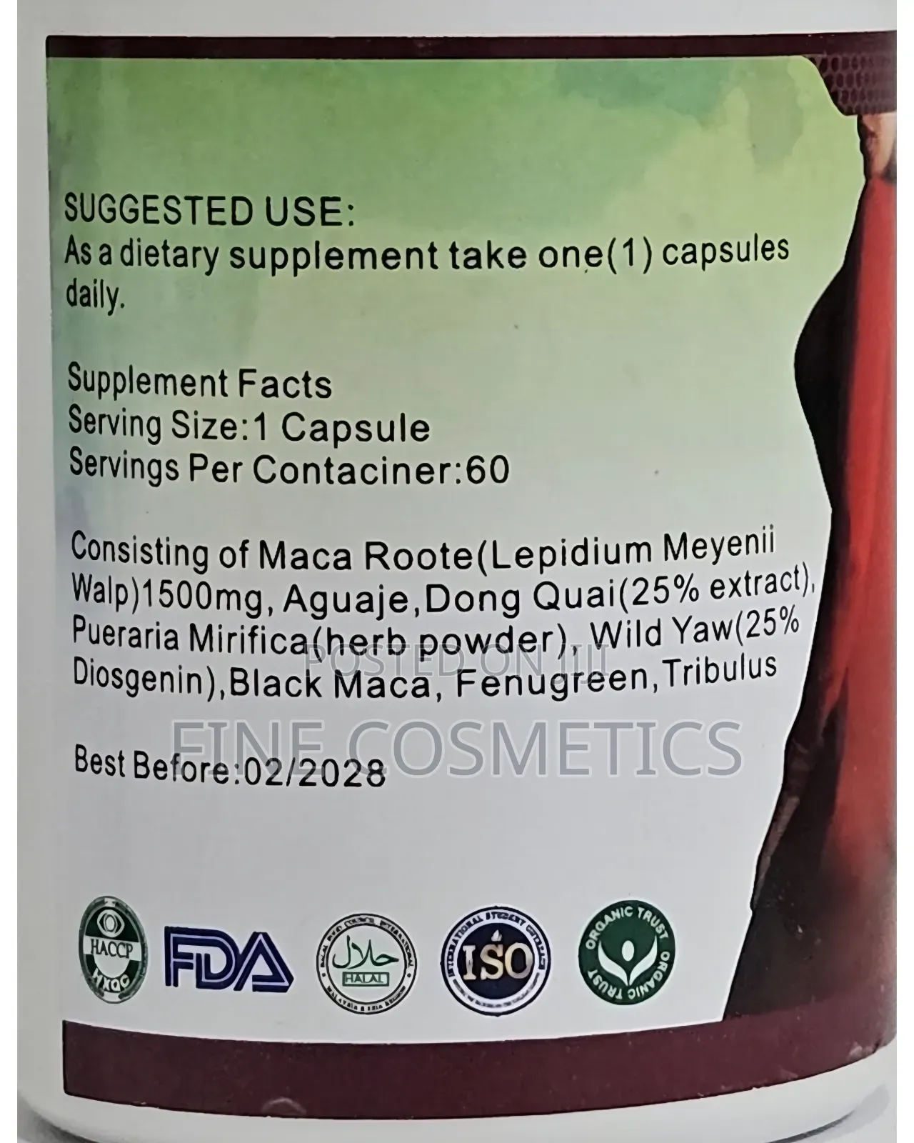 Ultimate Curve Maca Plus 1500mg Hip+Butt Enlargement 60pills