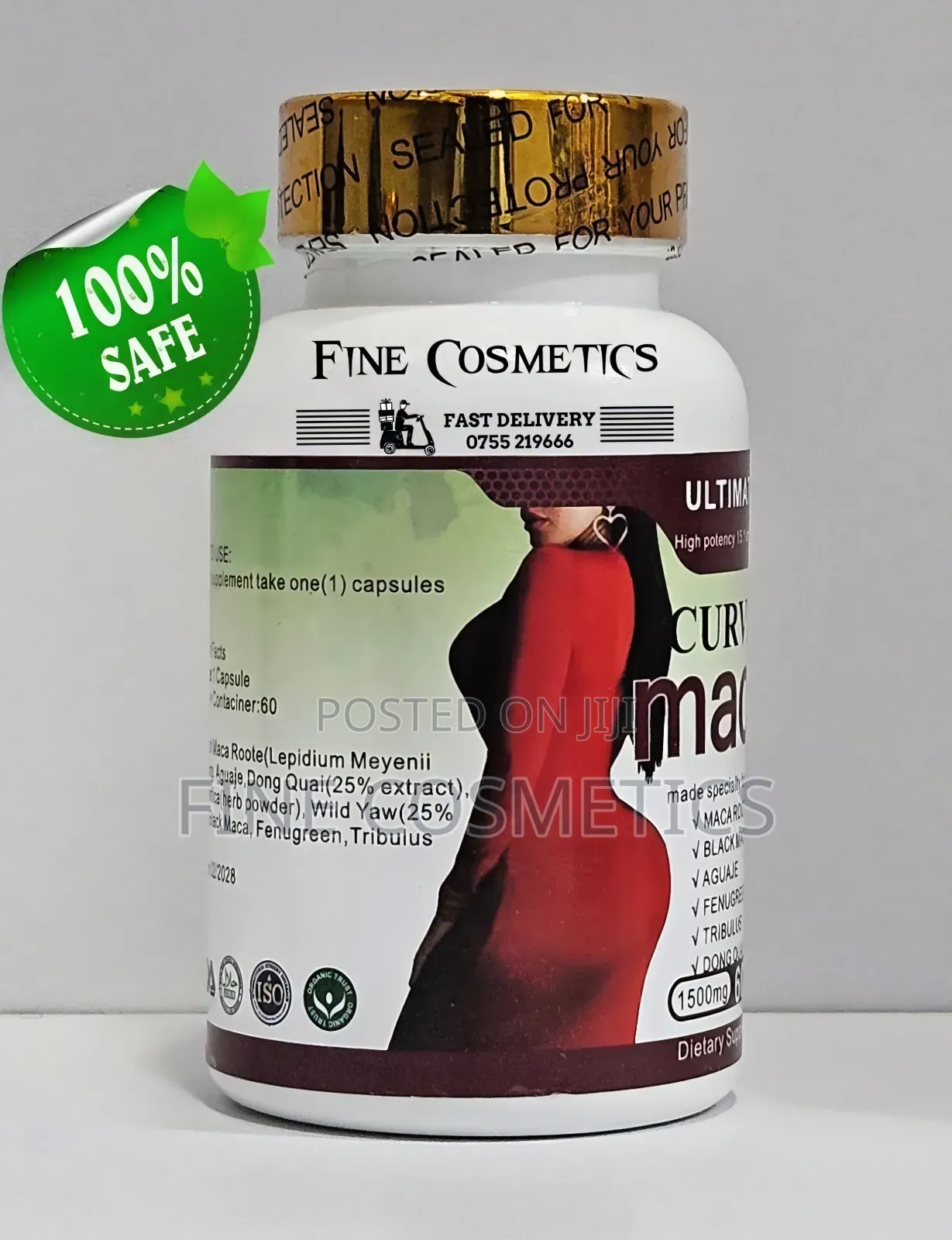 Ultimate Curve Maca Plus 1500mg Hip+Butt Enlargement 60pills