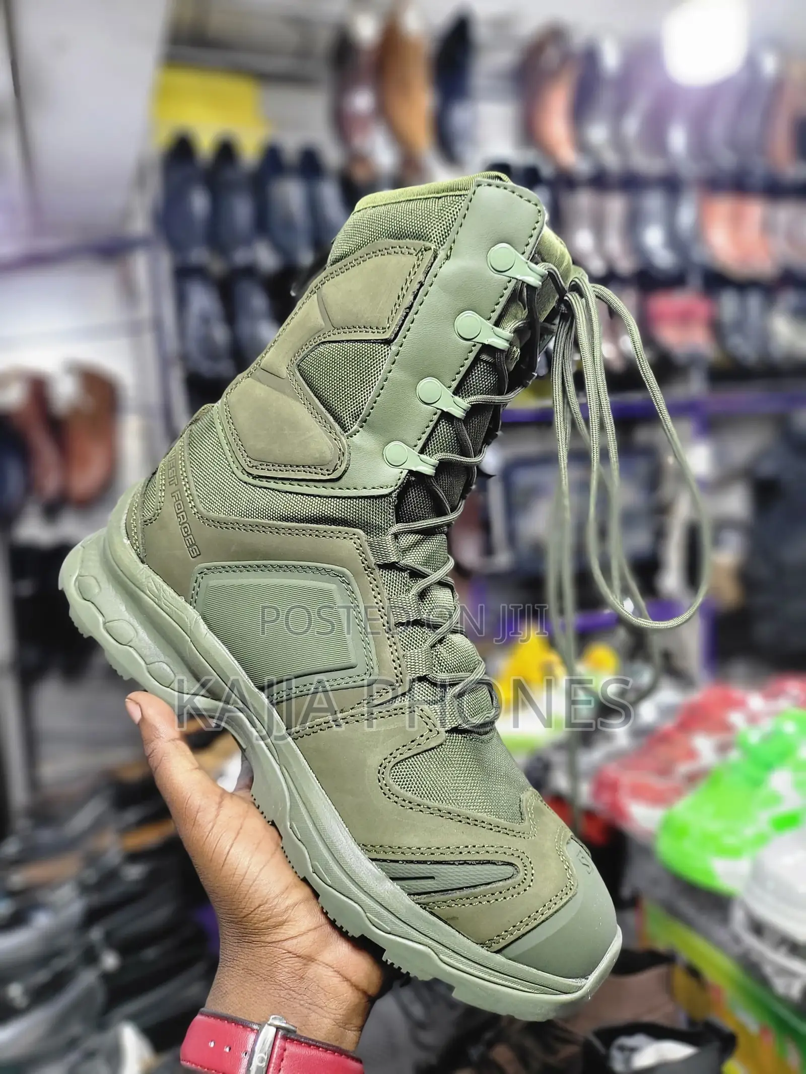 Green Combat Boots