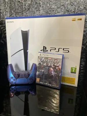 Customized Pad With Avengers Cd And A Ps5 Slim Disc Version