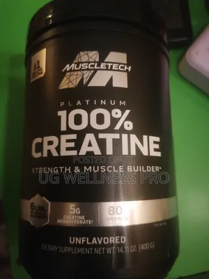 Muscletech Platinum 100% Creatine, Unflavored, 400g 80 Servi