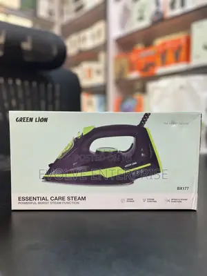 Green Lion Essential Care Steam Iron 2200w - Black and Green