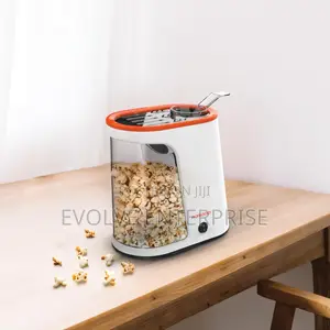 Oil Free Porodo Air-Popped Popcorn Maker - White/Orange
