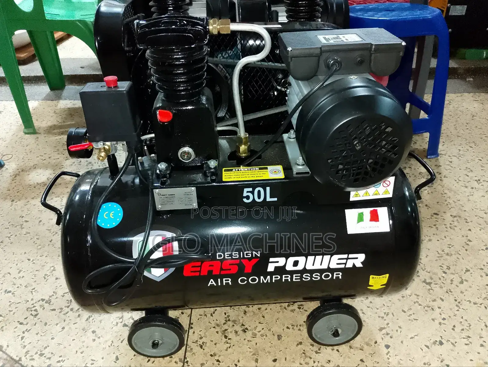 50l Single Head Belt Compressor