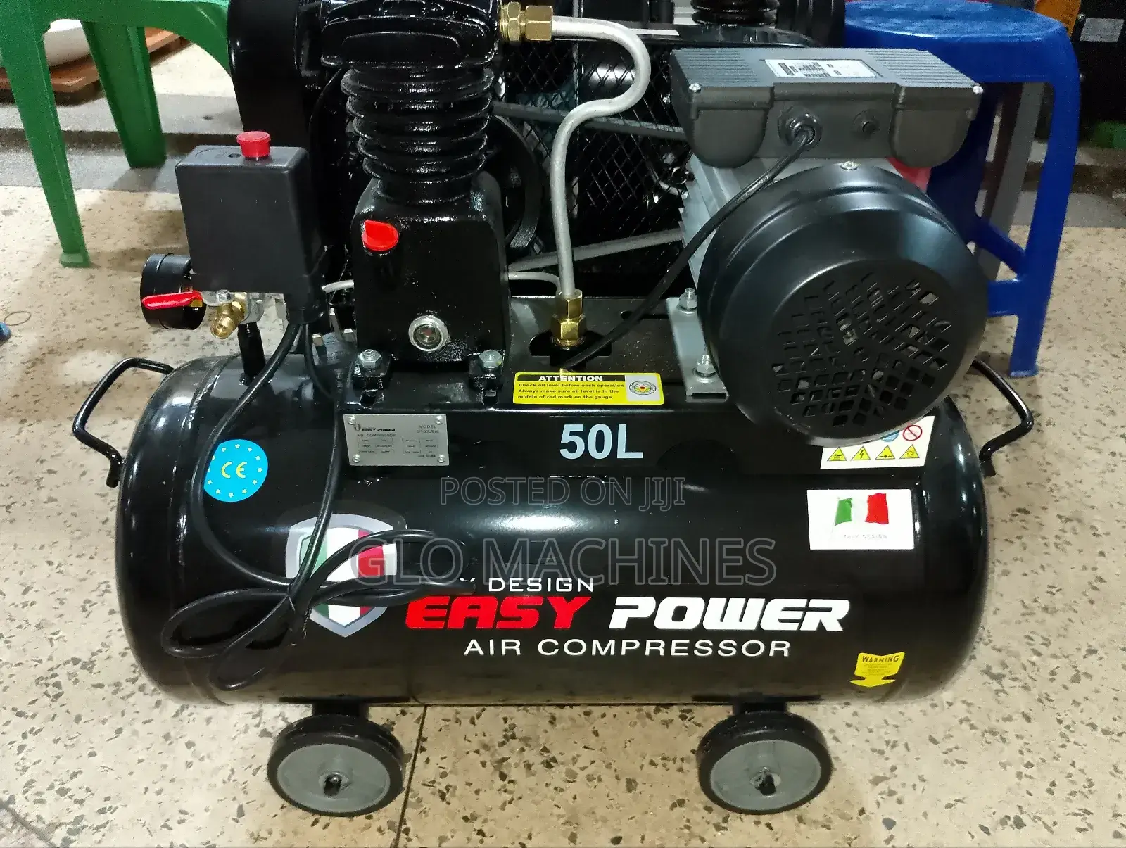 50l Single Head Belt Compressor
