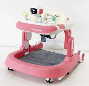 Chezzy Baby Walker Pink With Adjustable Height