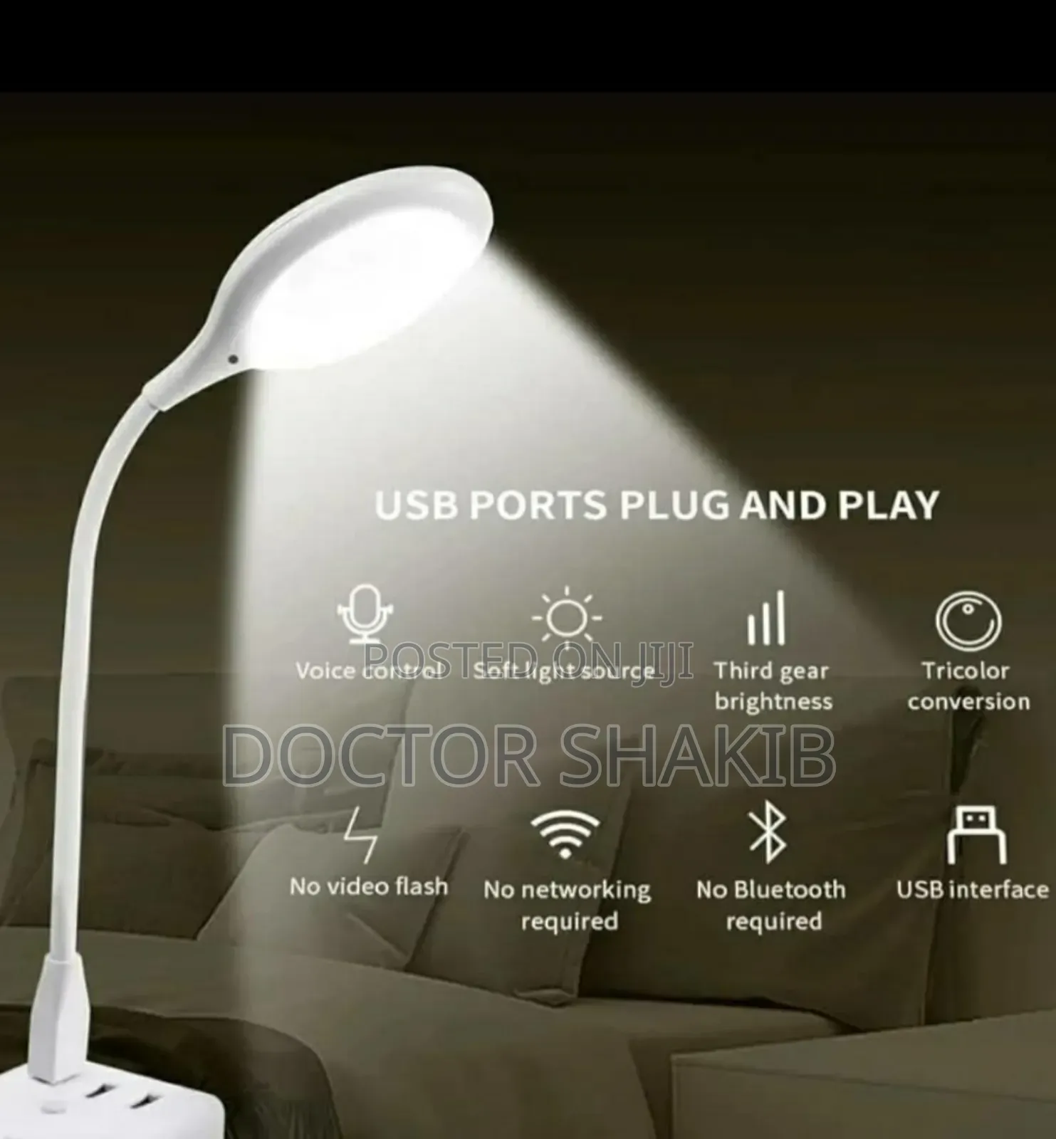 Unique Intelligent Voice Control Usb Lamp With 3 Colours