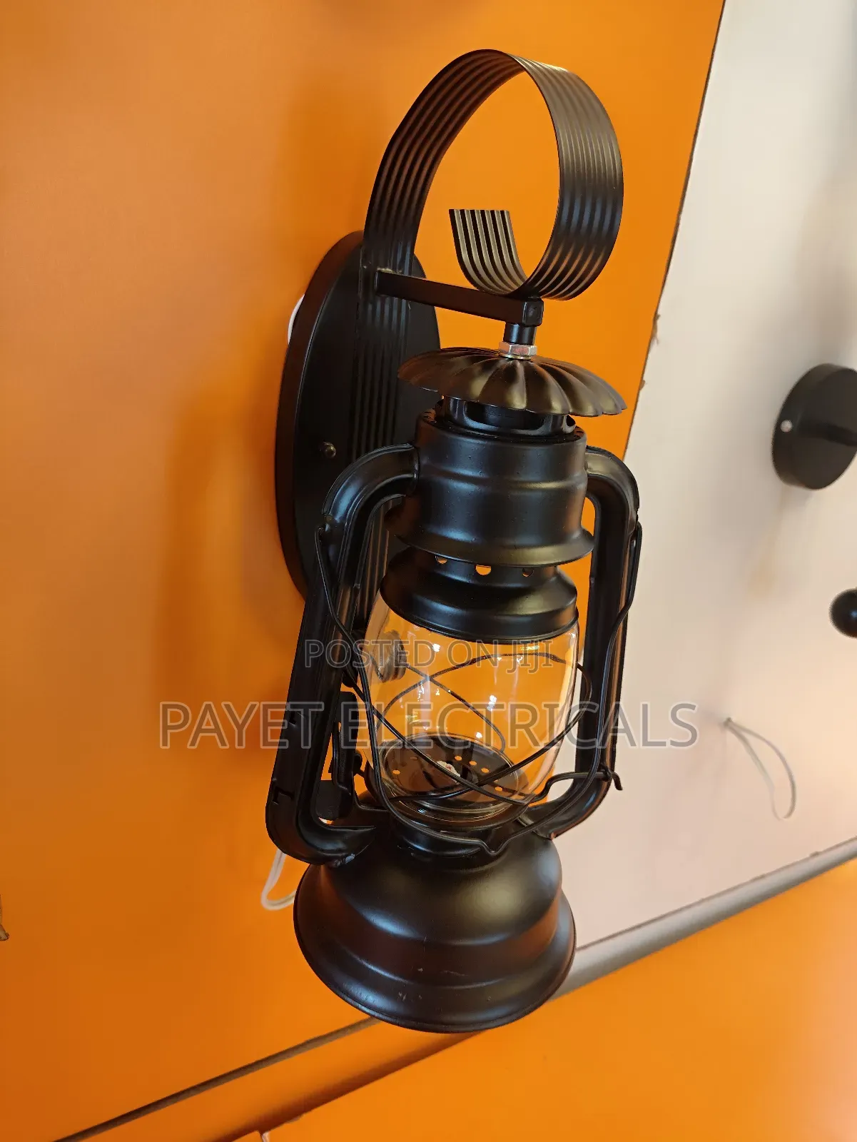 Black Lantern Wall Lamp Holder