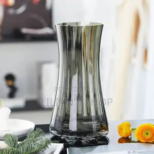 Wide Bottom Glass Flower Vase