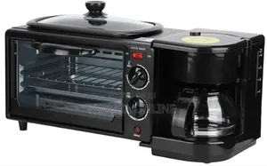 Hoffman 3-in-1 Breakfast Coffee Maker, Griddle, Toaster Oven