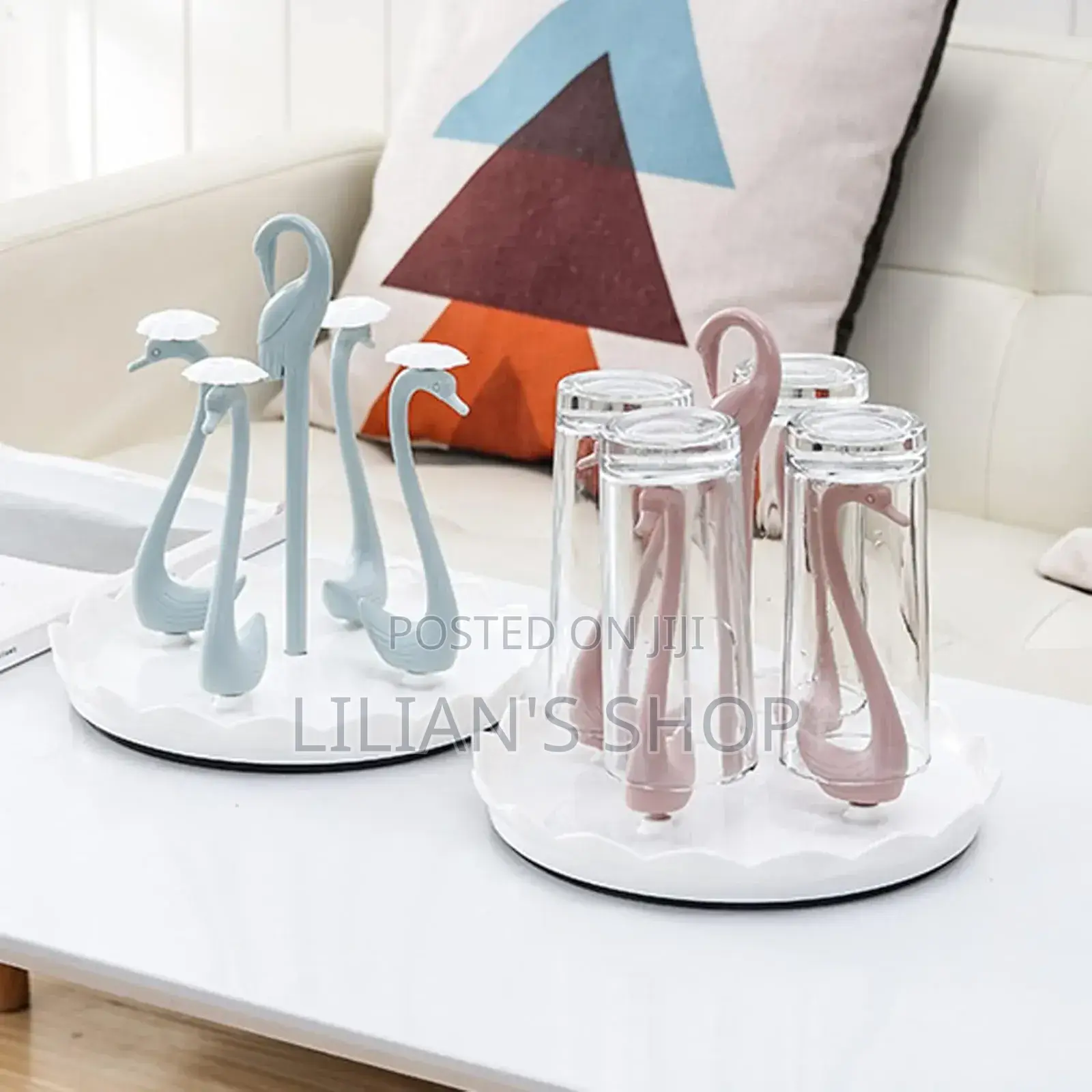 Zerodis Swan Cup Holder With Rotating Drip Tray