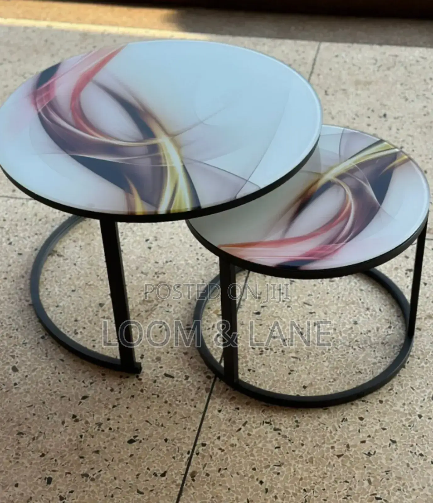 High-Quality Round Marble Coffee Set