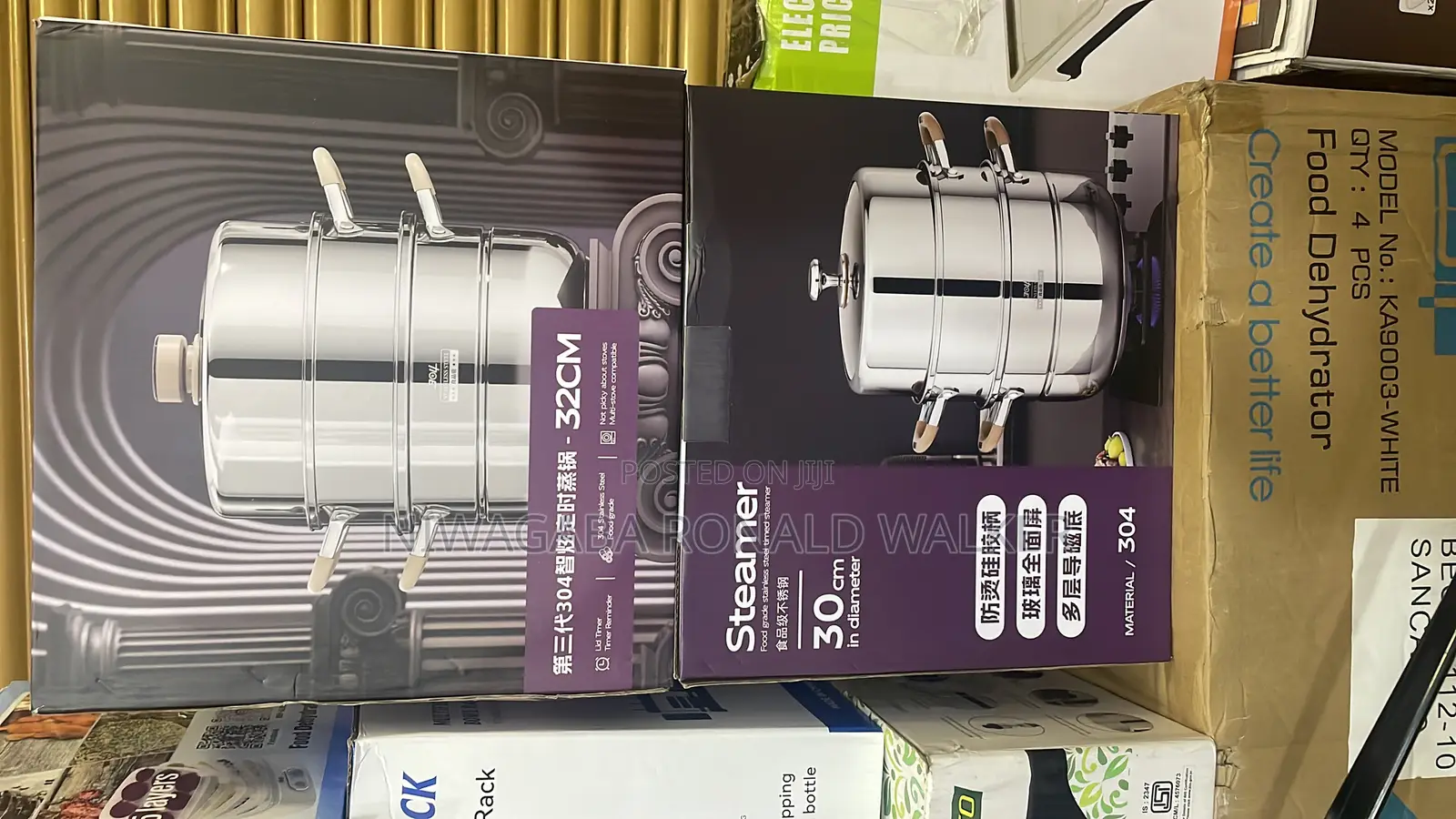 32cm 3~Layers Food Steamer Stainless Steel With Usb Timer