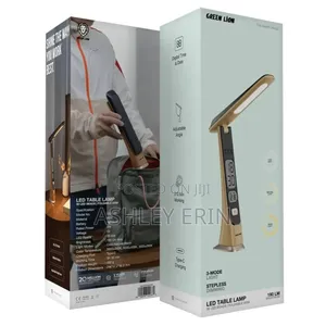 Green Lion Led Table Lamp - Wooden