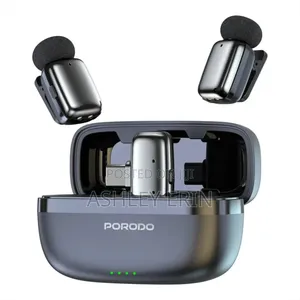 Porodo Wireless Lavalier Microphones Type-C - Black