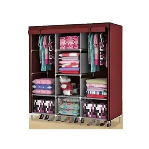 3 Column Cloth Frame Portable Wardrobe Storage -