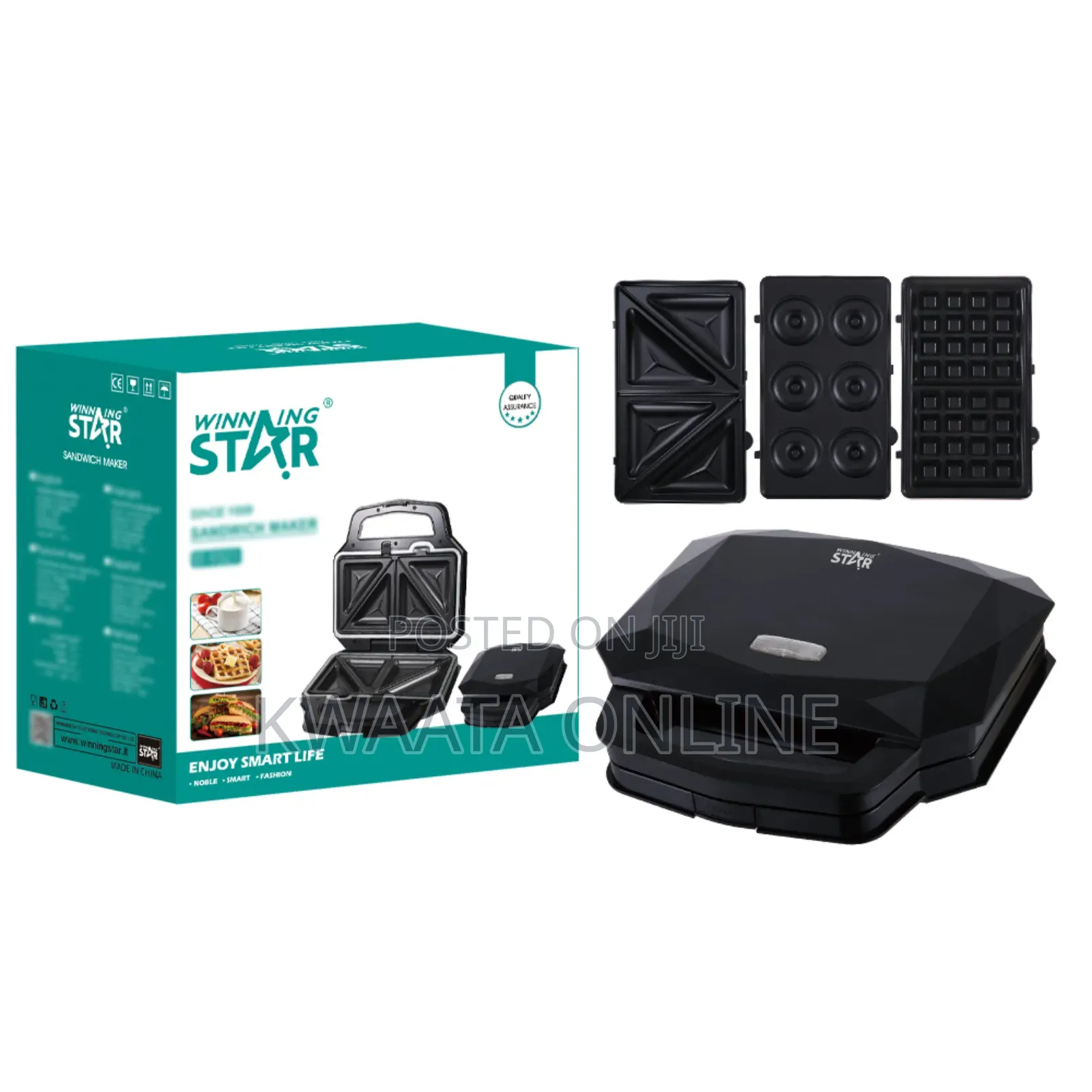 Winning Star St-9321 Electric Press Sandwich Nutty Maker