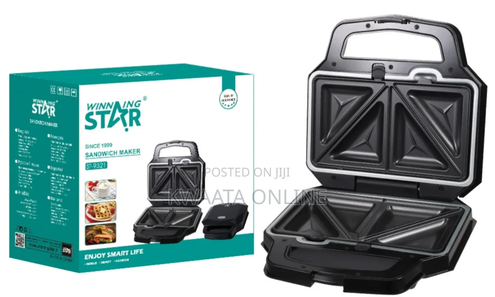 Winning Star St-9321 Electric Press Sandwich Nutty Maker