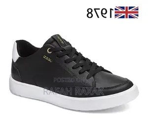 Original Black/White Ecco Smart Casual Leather Sneakers