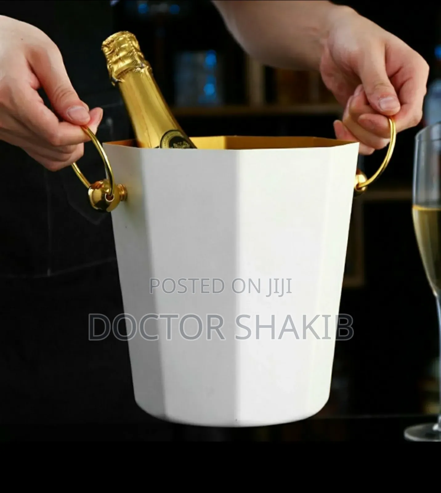Strong Portable Heavy-Duty Metal Champagne Ice Bucket
