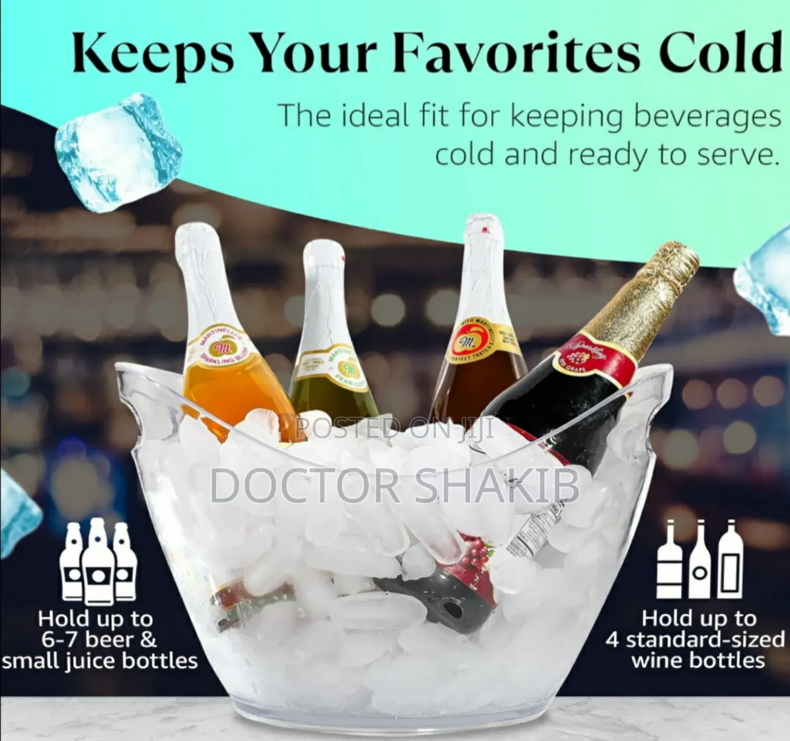 Strong Large Ice Bucket for Parties