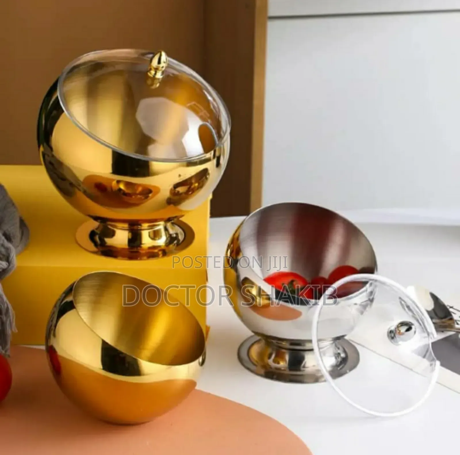 New Thickened Stainless Steel Skewed Bowl With Cover