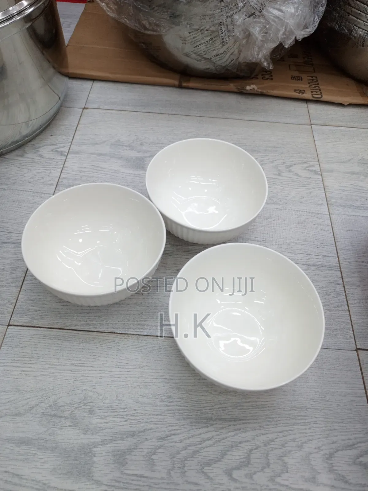 6pcs Pillivuyt Plissé White Porcelain Bowl