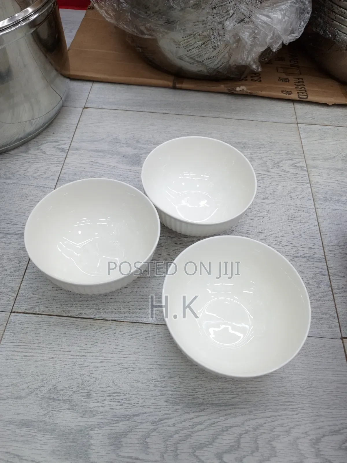 6pcs Pillivuyt Plissé White Porcelain Bowl
