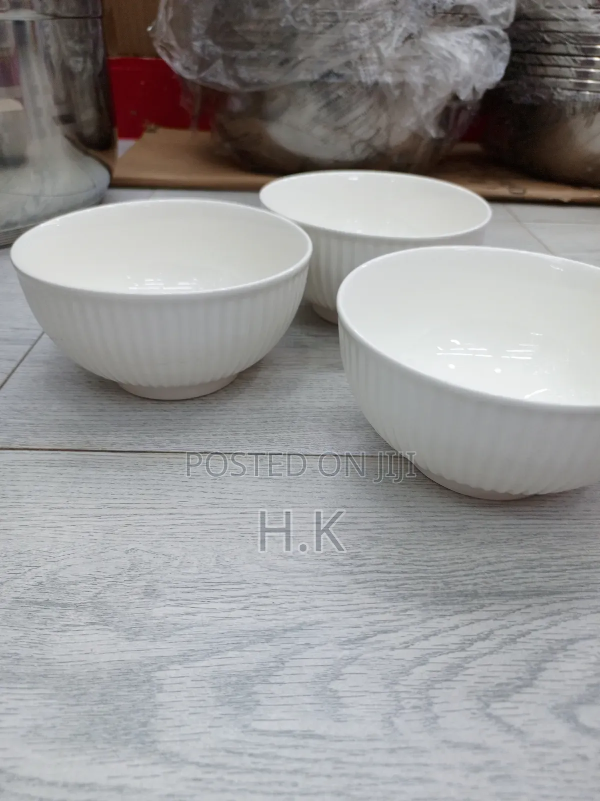 6pcs Pillivuyt Plissé White Porcelain Bowl