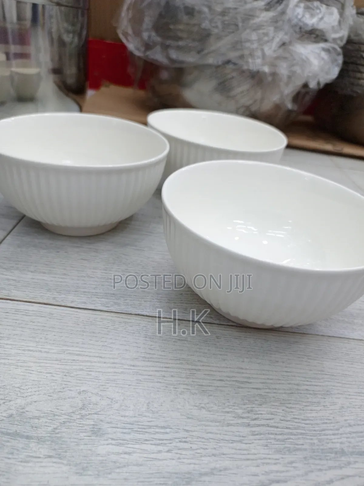 6pcs Pillivuyt Plissé White Porcelain Bowl