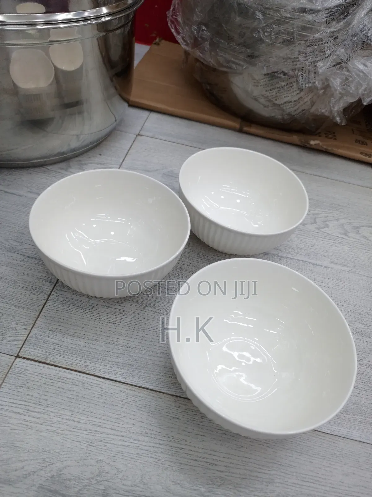 6pcs Pillivuyt Plissé White Porcelain Bowl