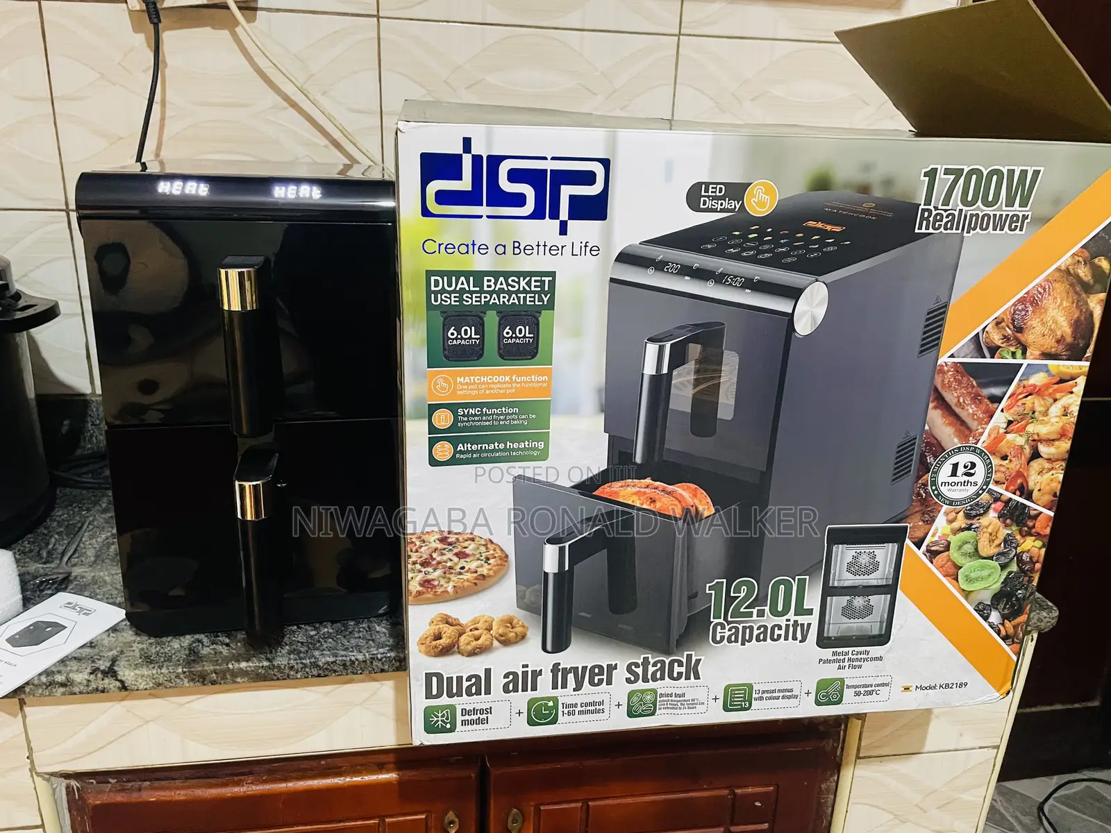 6 + 6 Double 12l DSP Airfryer Machine