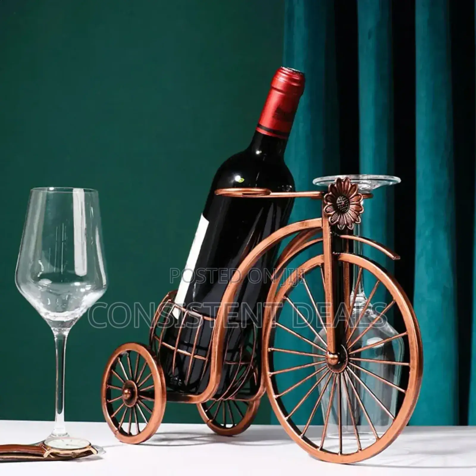 Vintage Bike Shape Wine Bottle Glad Holder