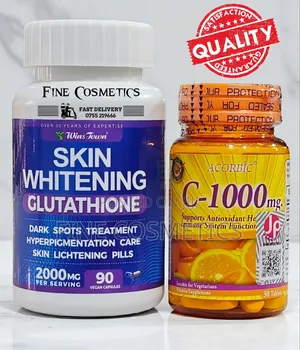 Skin Whitening Glutathione Capsule +Acorbic Vitamin C Tablet
