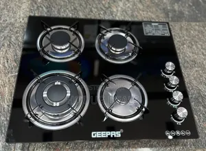 Geepas 4-burner Gas Cooker-tempered Glass Worktop, Automatic Ignition