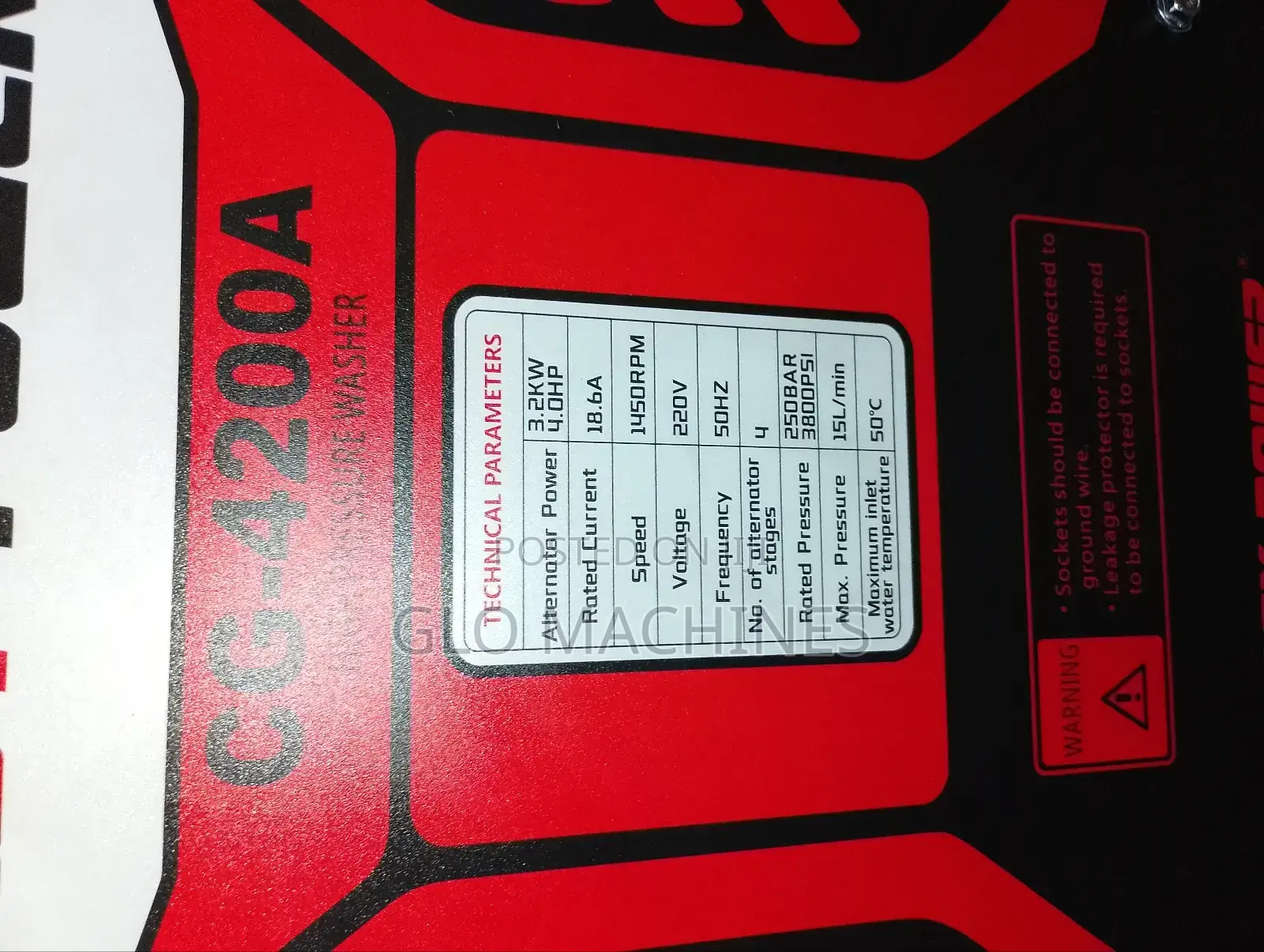 Cg-4200a High Pressure Washer