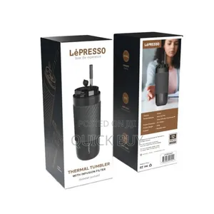 Lepresso Coffee Mug With Sleeve and Straw 520ml