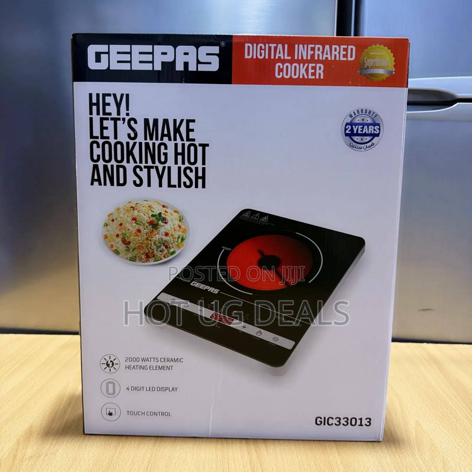 Geepas Infrared Stove Cooker Wit 4 Digital Led Display 200watts-
