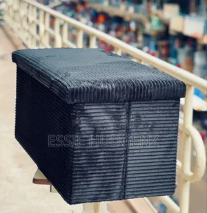 Coral Textured Ottoman Storage Box