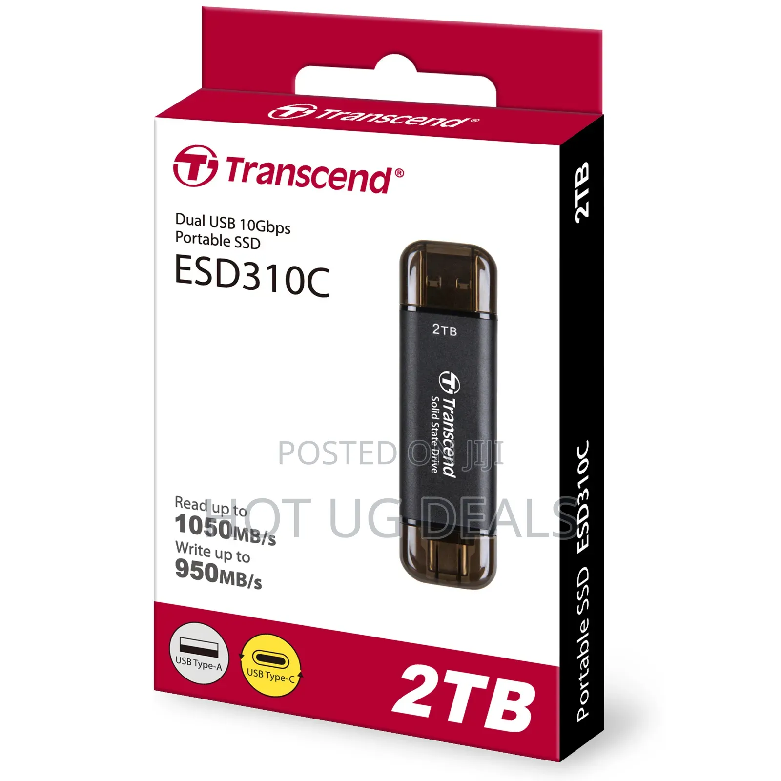 Transcend 2tb Usb-a And Usb-c Portable Ssd