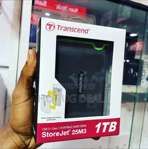 Transcend 1tb Transcend Portable Usb 3.0 Hard Disk - Black